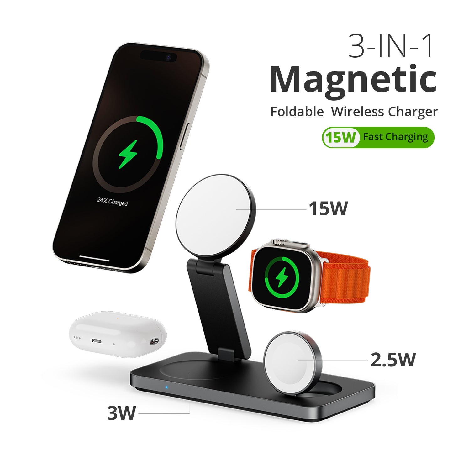 Multipurpose Magnetic Foldable Charger